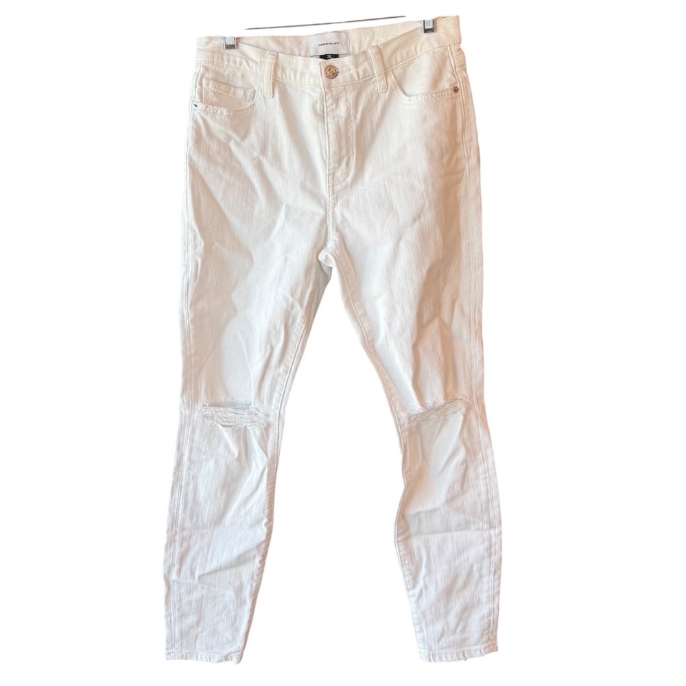 Current Elliott High‎ Waist Stiletto White Jeans Womens Size 28 NEW With Tags